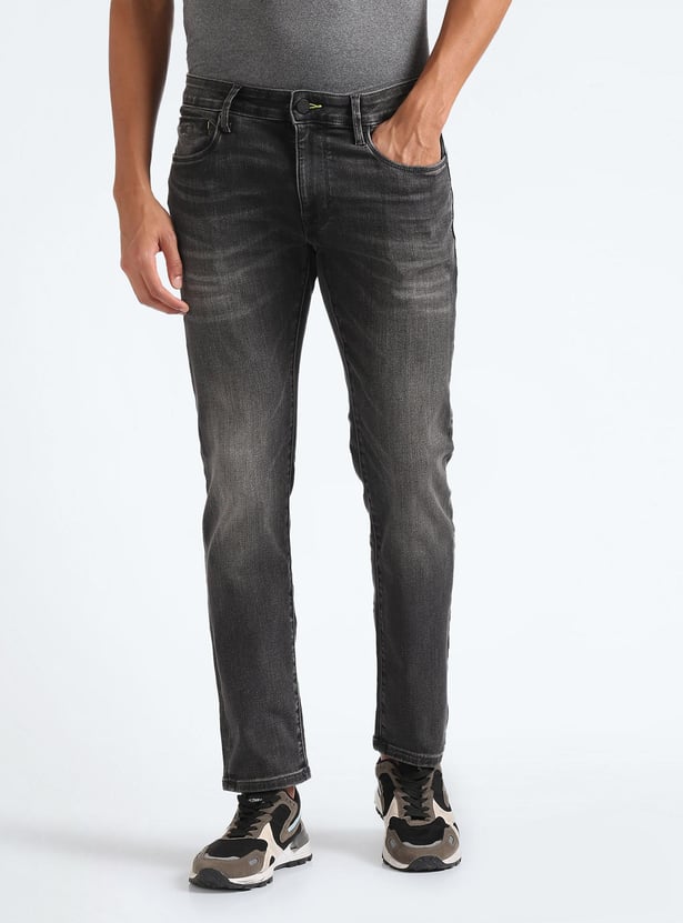 FLYING MACHINE Men Stonewashed Michael Jeans (Slim Tapered)