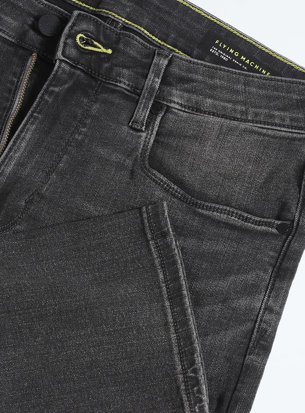 FLYING MACHINE Men Stonewashed Michael Jeans (Slim Tapered)