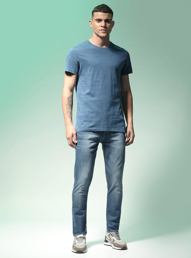 FLYING MACHINE Men Stonewashed Slim Tapered Fit Jeans