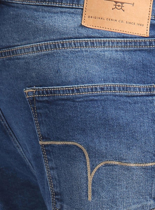 FLYING MACHINE Men Stonewashed Slim Tapered Fit Jeans