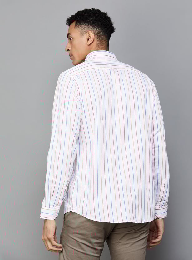 ALLEN SOLLY Men Striped Slim Fit Shirt