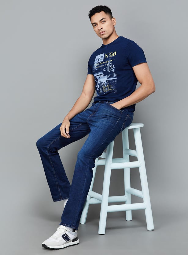 LEE Men Washed Regular Tapered Jeans