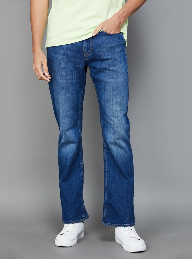 LEE Men Mid-Wash Bootcut Jeans