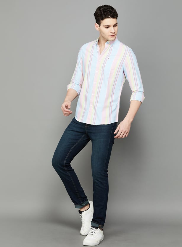 LEE Men Striped Slim Fit Casual Shirt