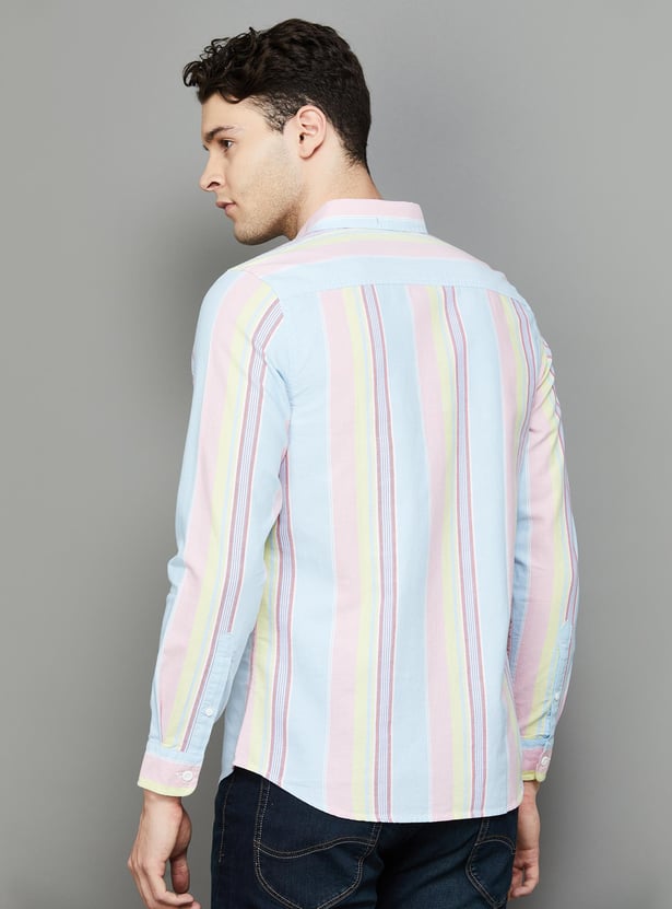 LEE Men Striped Slim Fit Casual Shirt