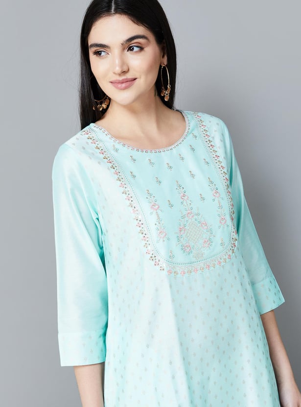 MELANGE Women Embellished Straight Kurta