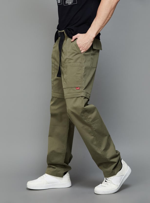 Buy LEVI S Men Solid Detachable Cargo Trousers from Levi s at just INR 4299.0