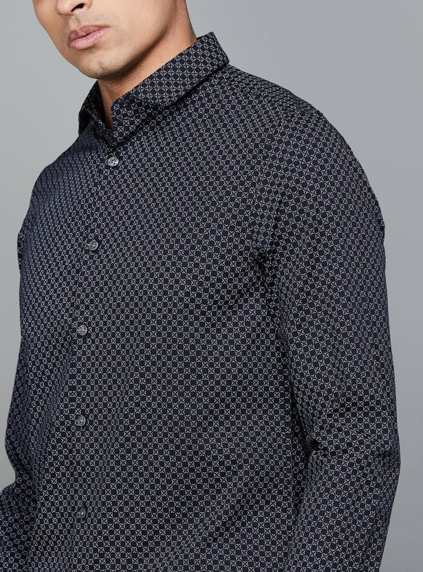 JACK & JONES Men Printed Slim Fit Casual Shirt