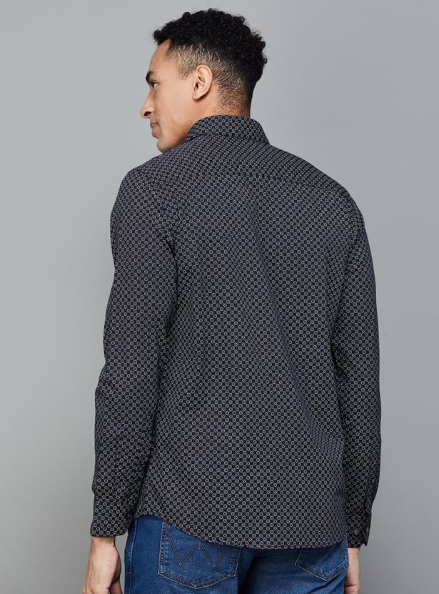 JACK & JONES Men Printed Slim Fit Casual Shirt