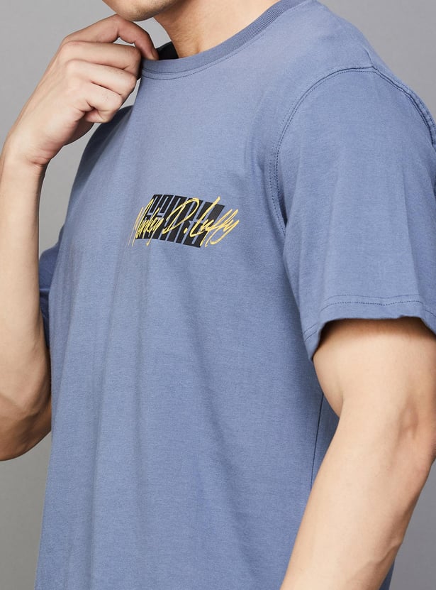 CELIO Men Printed Regular Fit T-shirt