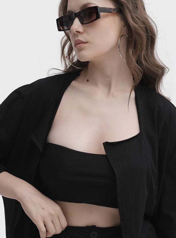 RAREISM Women Solid Open Front Shrug