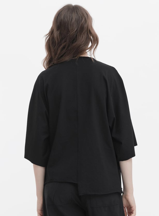 RAREISM Women Solid Open Front Shrug