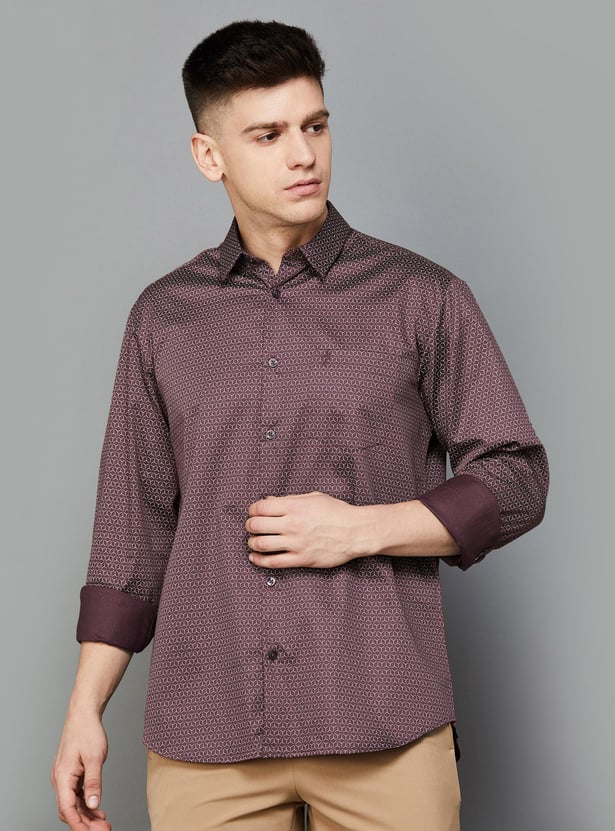 INDIAN TERRAIN Men Printed Slim Fit Casual Shirt