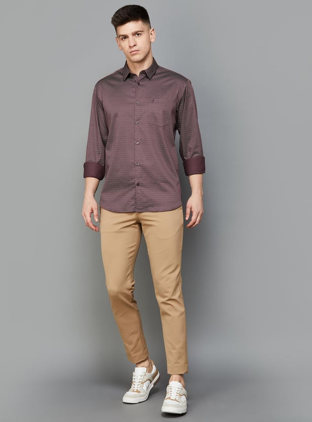 INDIAN TERRAIN Men Printed Slim Fit Casual Shirt