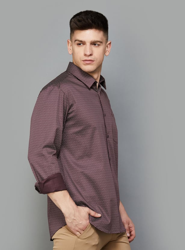 INDIAN TERRAIN Men Printed Slim Fit Casual Shirt
