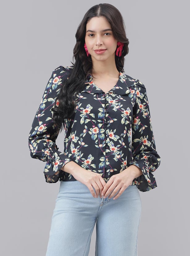 Buy Latin Quarters Women Floral Print Puffed Sleeve Top From Latin Quarters At Just Inr 16990 7668