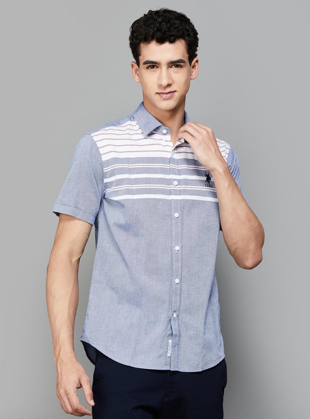U.S. POLO ASSN. Men Regular Fit Striped Casual Shirt
