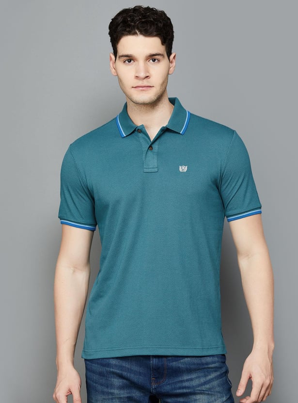 FAHRENHEIT Men Solid Regular Fit Polo T-shirt