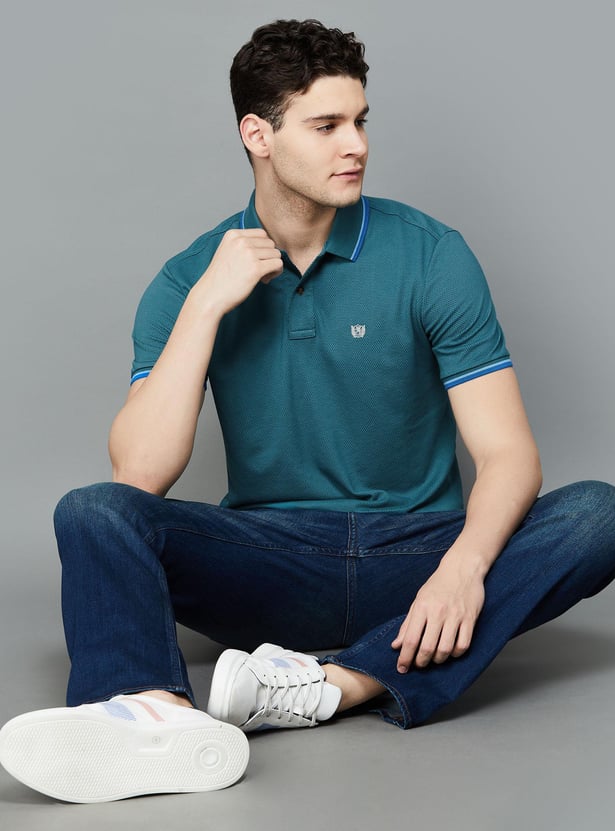 FAHRENHEIT Men Solid Regular Fit Polo T-shirt