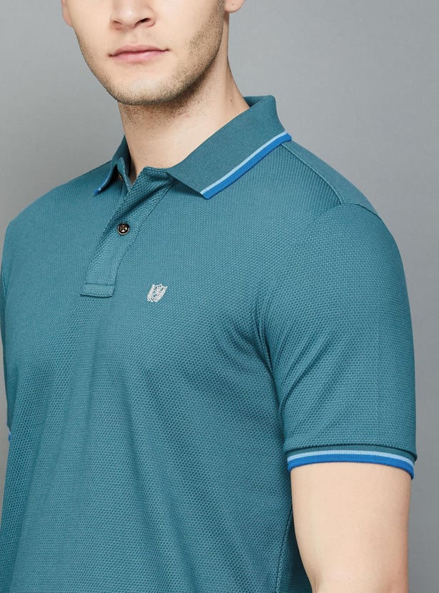 FAHRENHEIT Men Solid Regular Fit Polo T-shirt