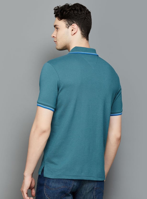 FAHRENHEIT Men Solid Regular Fit Polo T-shirt