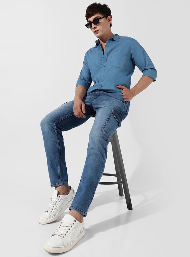 CAMPUS SUTRA Men Stonewashed Regular Fit Jeans