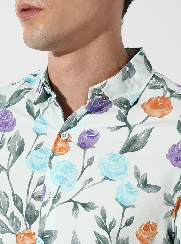 CAMPUS SUTRA Men Floral Print Regular Fit Casual Shirt