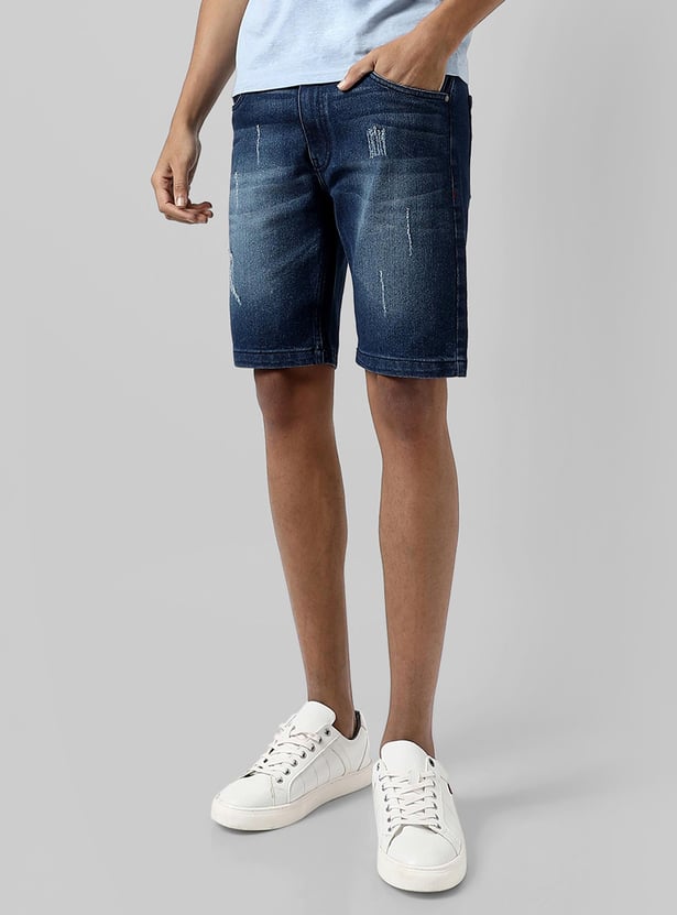 CAMPUS SUTRA Men Stonewashed Denim Shorts