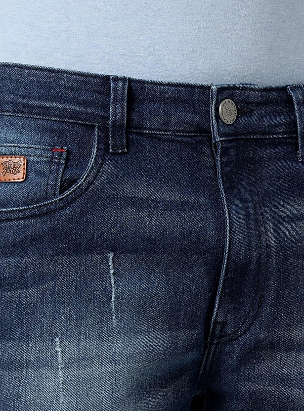 CAMPUS SUTRA Men Stonewashed Denim Shorts