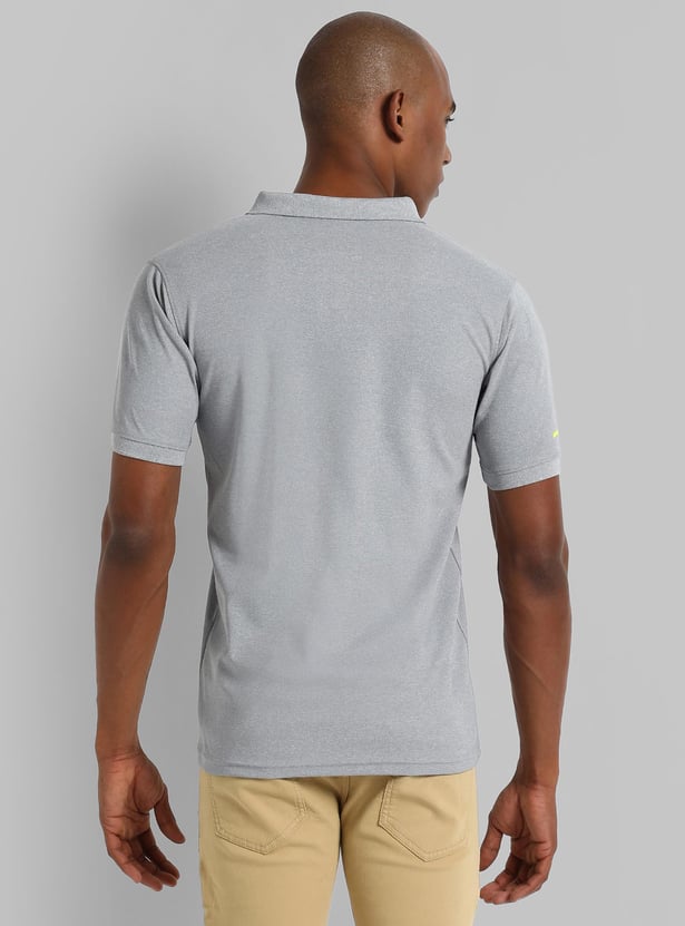 CAMPUS SUTRA Men Solid Activewear Polo T-shirt