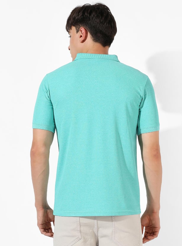CAMPUS SUTRA Men Solid Activewear Polo T-shirt