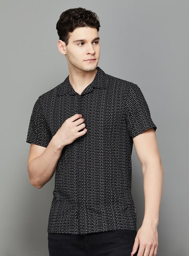 VOI JEANS Men Printed Slim Fit Casual Shirt
