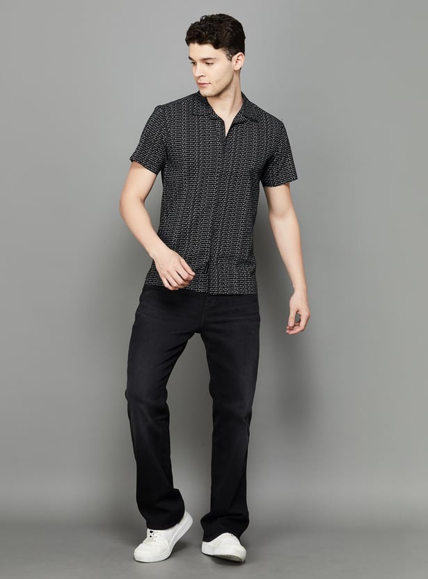 VOI JEANS Men Printed Slim Fit Casual Shirt
