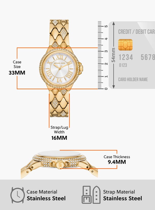 MICHAEL KORS Women Embellished Analog Watch with Metal Strap - MK4801