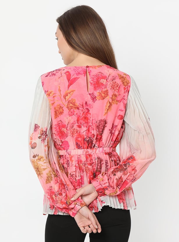 Buy Vero Moda Women Floral Print Peplum Top From Vero Moda At Just Inr