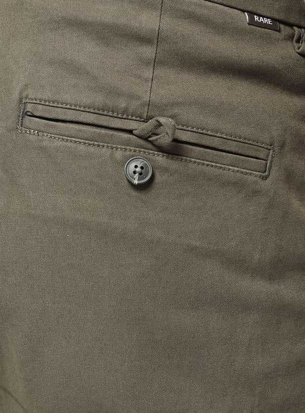 Buy RARE RABBIT Men Solid Regular Fit Cargo Trousers from Rare