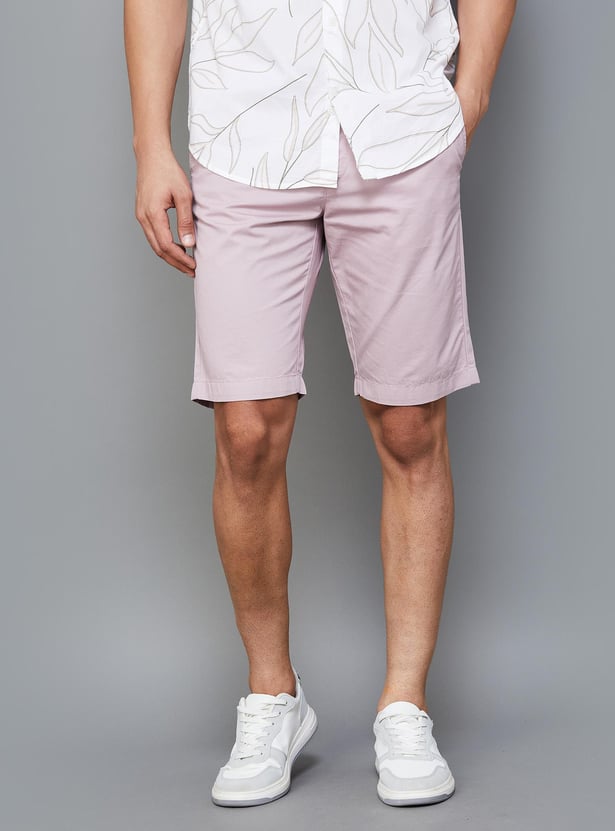 Buy ALLEN SOLLY Men Solid Slim Fit Casual Shorts from Allen Solly at just INR 1799.0