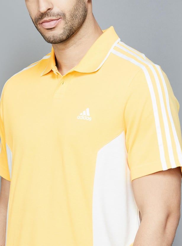 ADIDAS Men Colourblocked Regular Fit Polo T-shirt