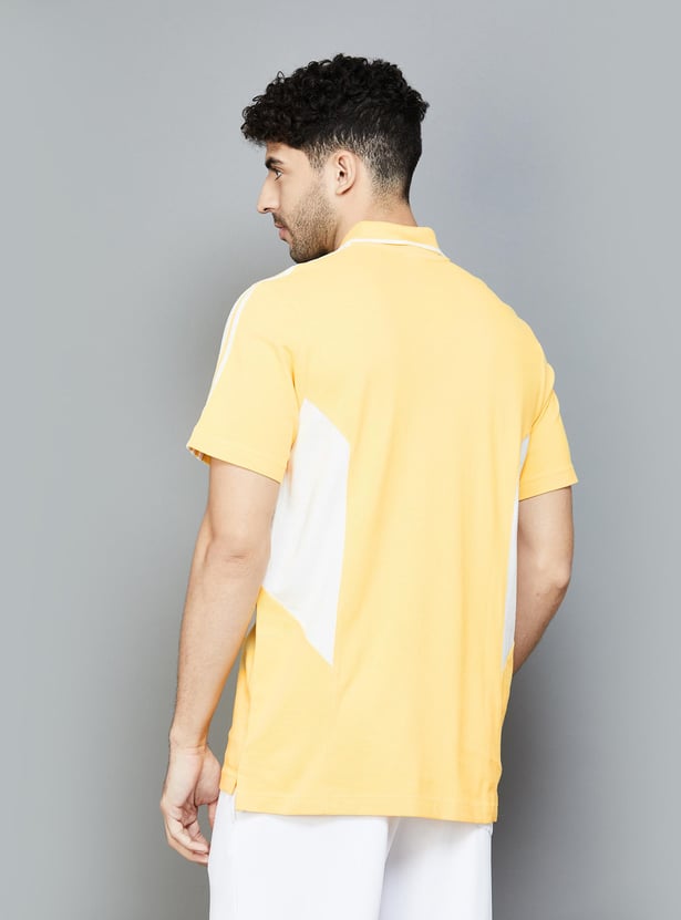ADIDAS Men Colourblocked Regular Fit Polo T-shirt