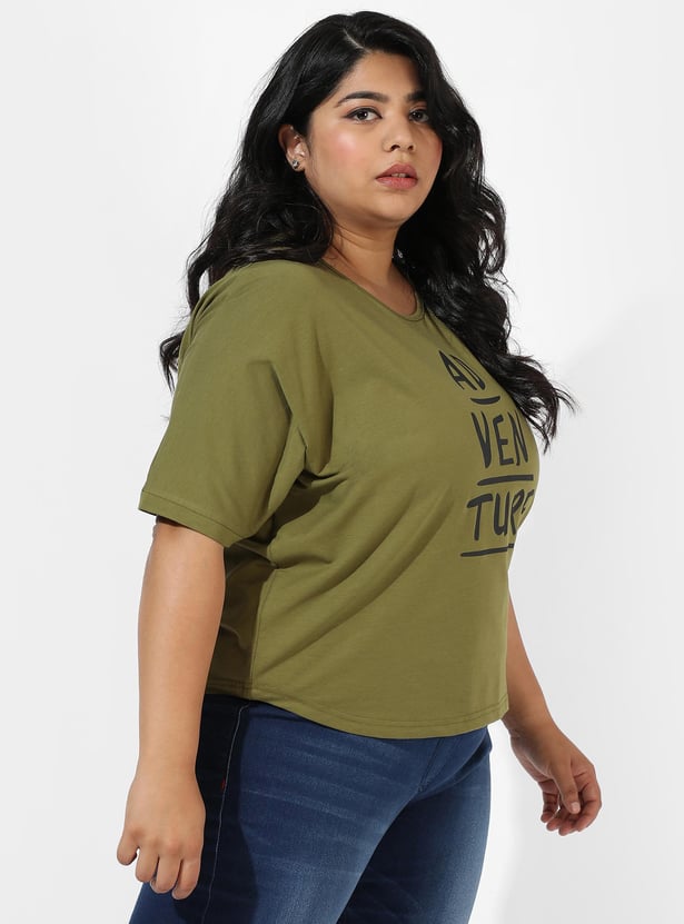 INSTAFAB PLUS Women Typographic Print T-shirt