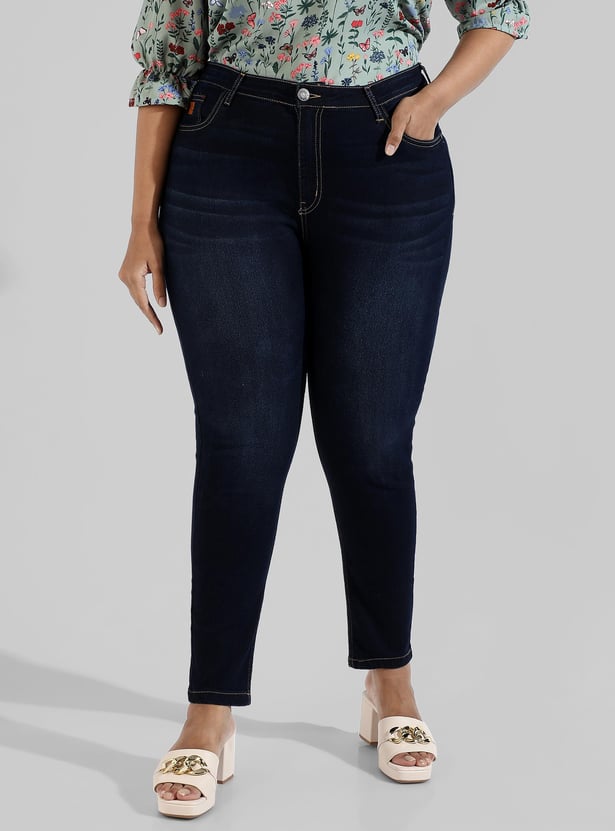 INSTAFAB PLUS Women Washed Skinny Fit Jeans