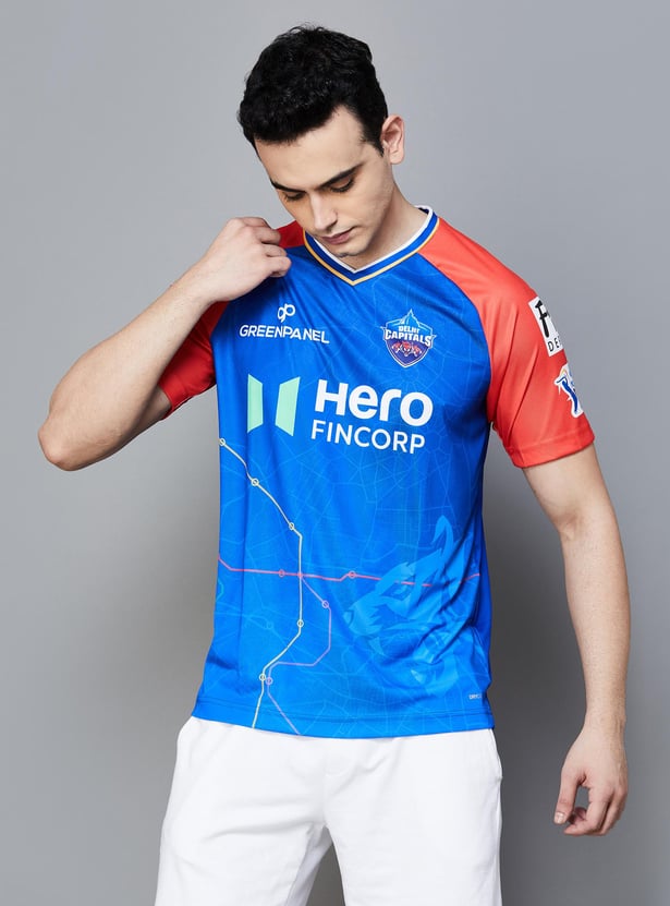 Buy PUMA Delhi Capitals Men Colourblocked Cricket Jersey from PUMA at just INR 1999.0