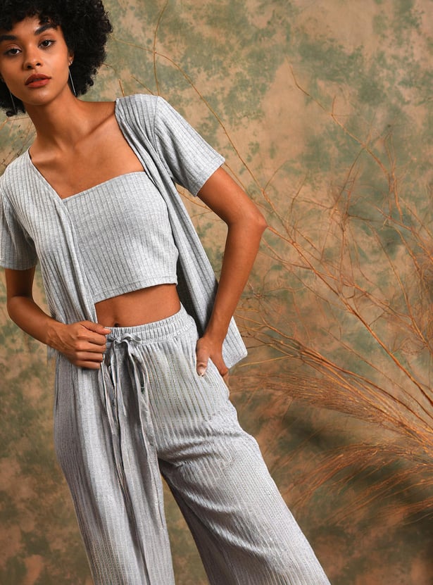 PINA COLADA Women Ribbed Co-Ord Set