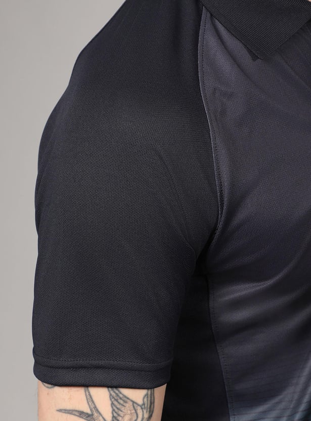 CAMPUS SUTRA Men Ombre Printed Activewear Polo T-Shirt