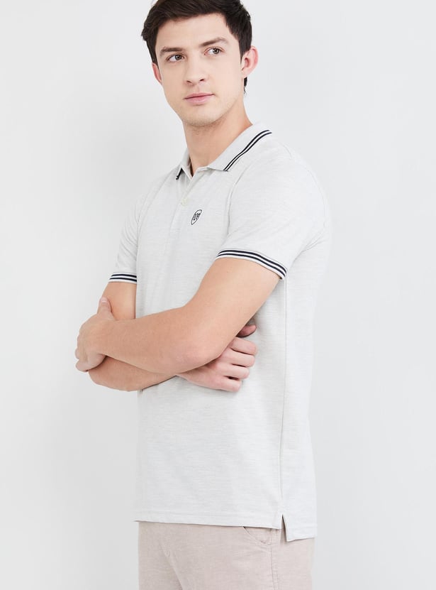 Men Slim Fit Solid Polo T-shirt