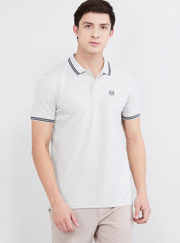Men Slim Fit Solid Polo T-shirt