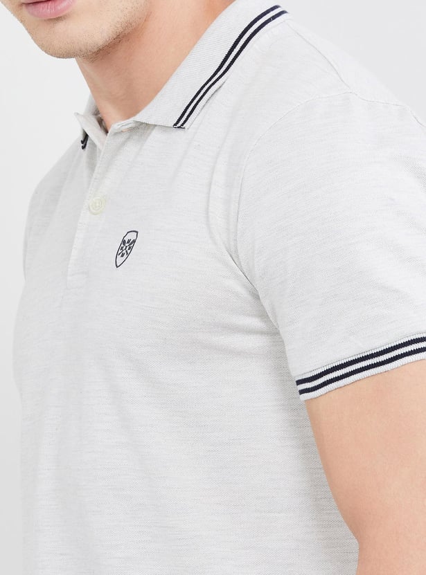 Men Slim Fit Solid Polo T-shirt
