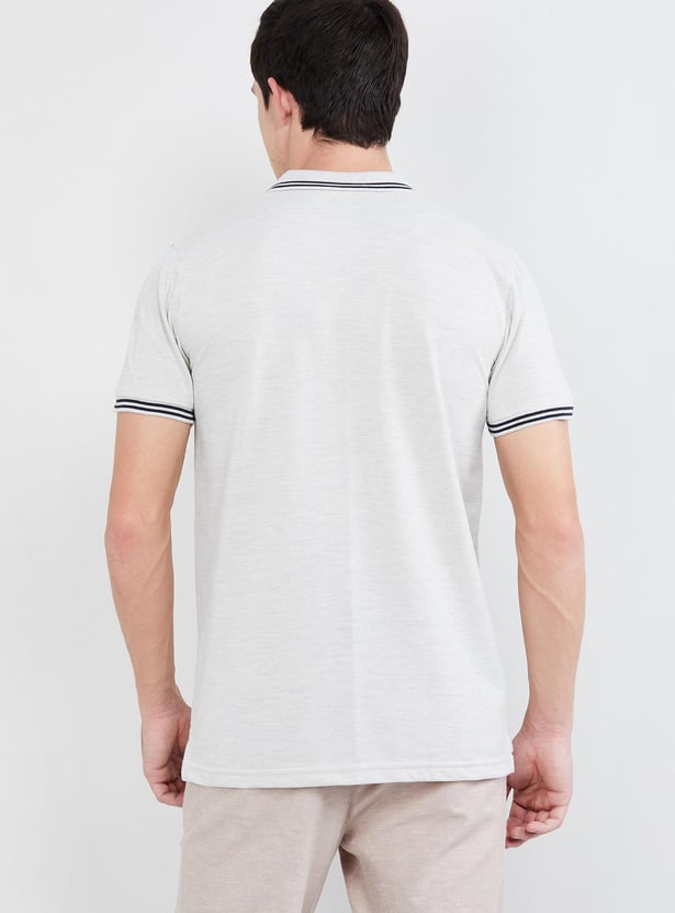 Men Slim Fit Solid Polo T-shirt