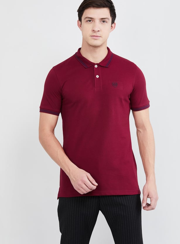 Buy Men Slim Fit Solid Polo T shirt Online At Just Rs 449 0 