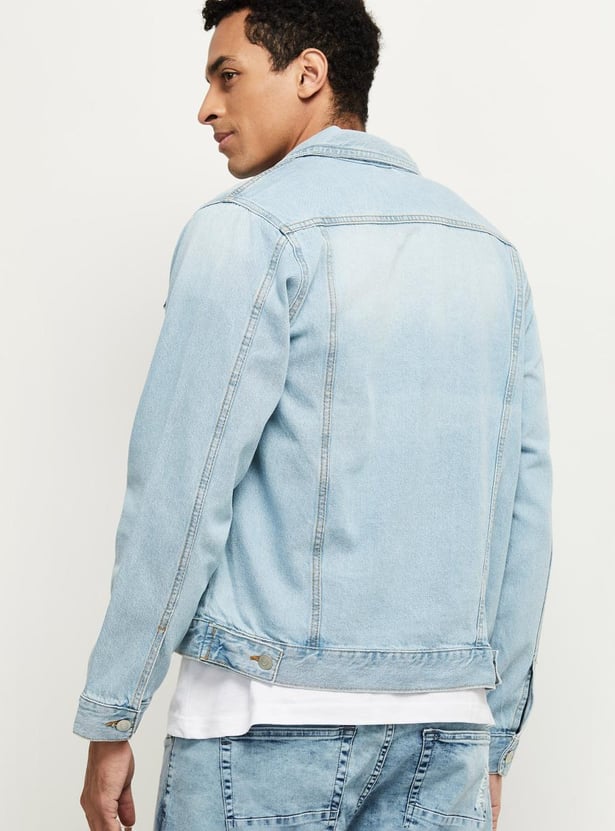 MAX Men Stonewashed Denim Jacket